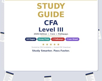 CFA Level 3 Study Guide 2026 | Core, Pathways, Essay Prep (Instant Download)