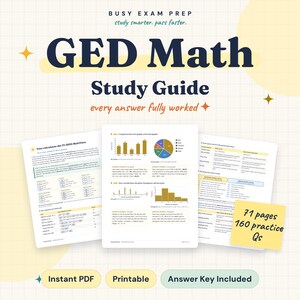 GED Math Study Guide, Mathematical Reasoning Review, Algebra and Geometry Practice, 160 Practice Questions With Worked Answers