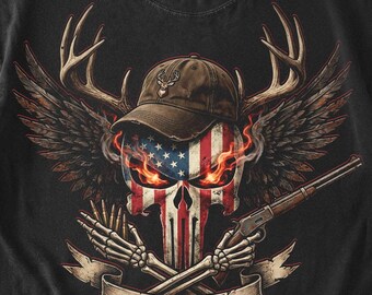 Deer Hunting Skull png, USA Hunting png, Hunter Dad png, Hunting Life png, US Outdoor png, Deer Hunting Shirt, Deer Hunting Club Png