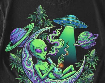 Alien Smoking Weed PNG, Living the high life Clipart, Kush Pop Culture Life png, 420 Shirt, Cannabis, Marijuana Png, Alien High weed png,