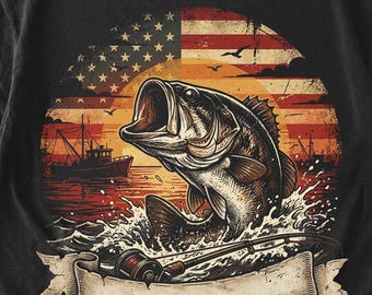 US Bass Fishing png, Fishing png, Fishing Dad png, Waterfowl Hunting png, Bass Fish png, US Angler Dad png, River Fishing, Digital