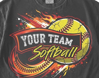 Softball Customize Png, Font Included, Softball Team Png, Softball Season Clipart, Sports Shirt, Home Run Png, Softball Team Shirt, Digital