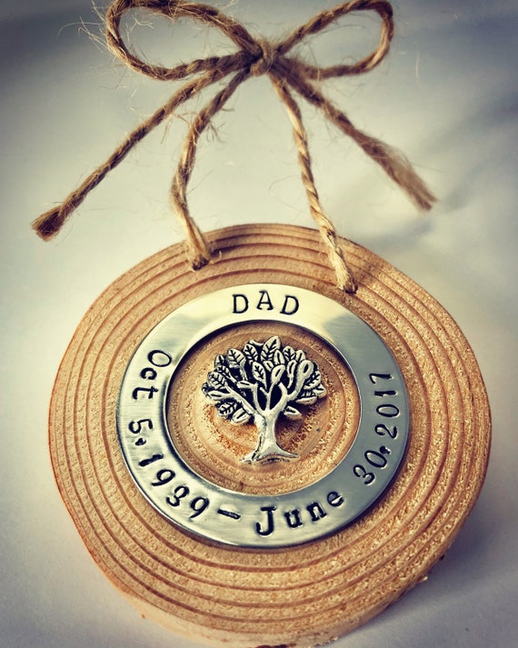 Wooden Memorial Ornament for remembering your loved one during Etsy