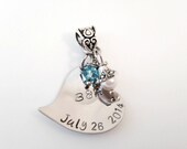Something Blue Wedding Date Bride and Groom Initials Bridal Bouquet Charm