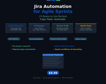 Jira Automatik Rezepte für flexible Sprints | Scrum Arbeitsablauf (PDF Download)