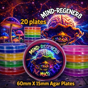 20-Agar Plates for Mycology 60mm X 15mm