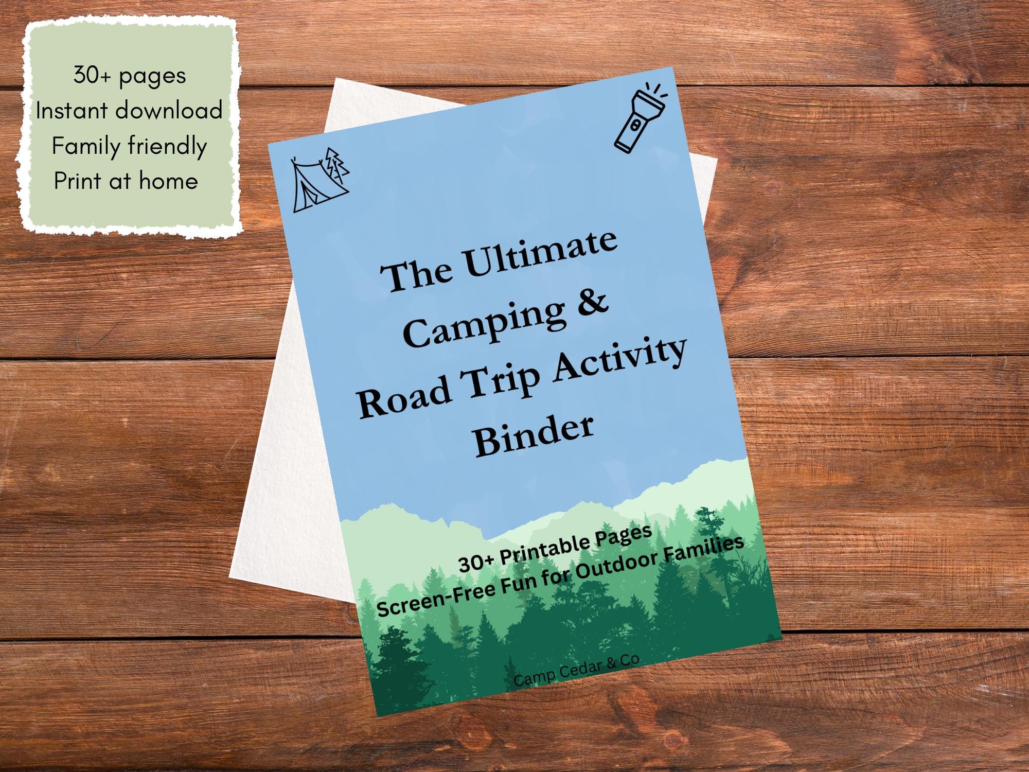 Camping Activity Book Printable for Kids | 30 Page Camping Games Bundle ...