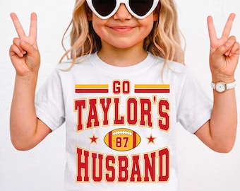 Go Taylor's Husband Youth Toddler Unisex Shirt, Kansas Football Fan Family Tee