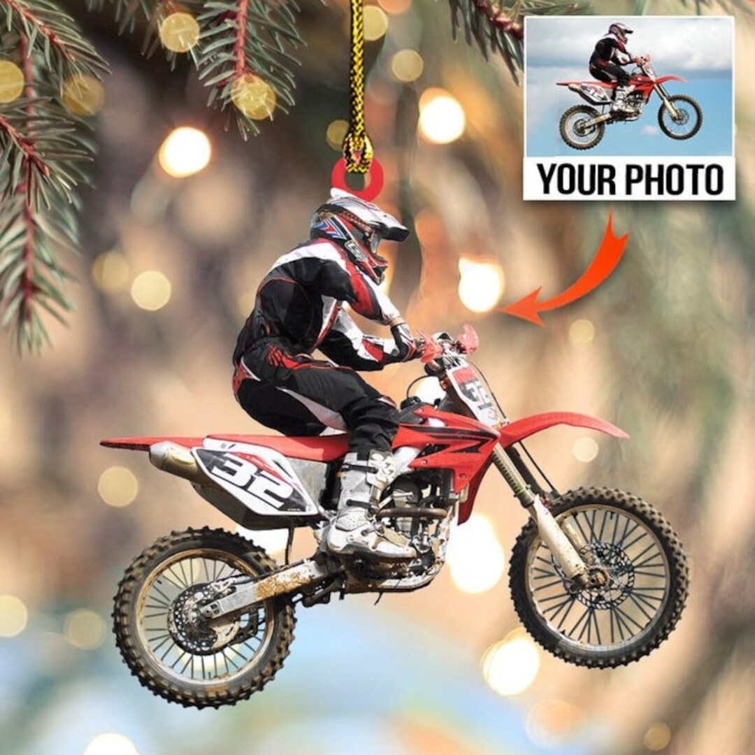 Personalized Motocross Dirt Bike Christmas Ornament Custom Etsy UK