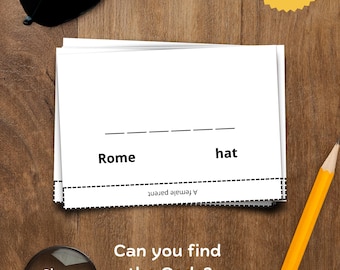 Juego de palabras con código para niños (imprimible), actividad de palabras de uso frecuente de Fry, rompecabezas de vocabulario de agente secreto, hoja de trabajo de ortografía, juego de inglés para la educación en casa.