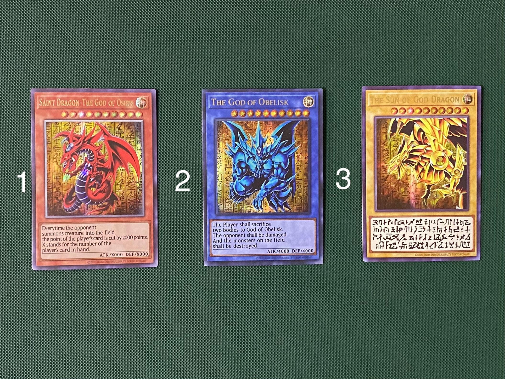Yugiohs Egyptian God Card - Etsy Denmark