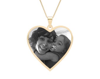 Personalized Heart Photo Pendant | Custom Engraved Keepsake Jewelry