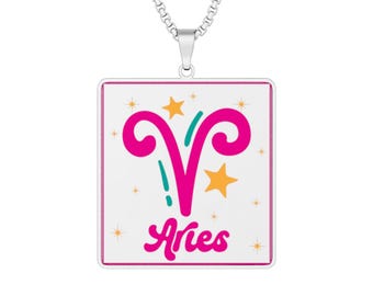 Aries Zodiac Symbol Pendant | Photo Charm Necklace