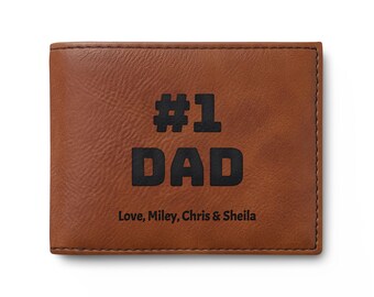 Number 1 DAD Bi-Fold Wallet | Leather Wallet
