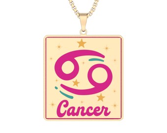 Cancer Zodiac Symbol Pendant | Custom Photo Pendant
