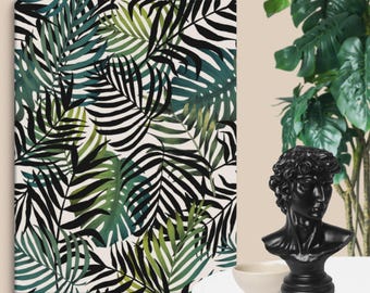 Tropical Leaf Print Canvas Wall Art – Fade-Resistant Home Decor