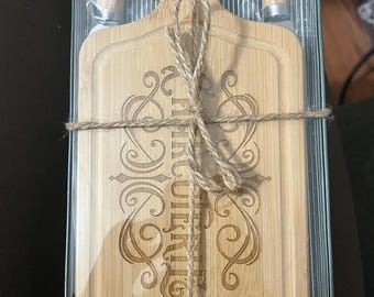 Small Personalized Charcuterie Board | Custom Engraved Mini Cheese Board | Bridesmaid, Housewarming & Hostess Gift