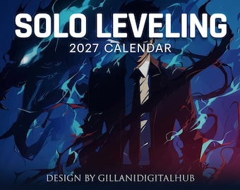 Solo Leveling 2027 Kalender | Anime Produktivitetsplanerare (PDF-nedladdning)