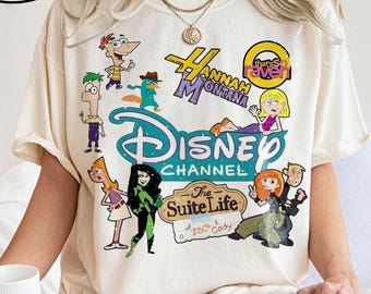 Disney Channel Characters Shirt, Suite Life T-Shirt, Phineas Ferb Tee, That's So Raven Shirt, Nostalgic Disney Sweatshirt