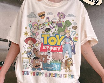 Retro Toy Story Land Shirt, Disney Pixar Toy Story Shirt, Disney Woody Jessie Buzz Lightyear Shirt, Family You've Got A Friend In Me Shirts