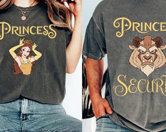 Comfort Colors® The Beast & Beauty Shirt, Princess Security Tee,Princess Belle Tee,Disney Couple Trip,Couple Matching Shirt,Dad Daughter Tee