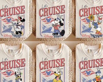 Personalized Disney Cruise Line 2026 Shirt, Mickey & Friends Family Cruise Trip Tee, Let's Cruise, Disney Wish Dream Magic Wonder Fantasy