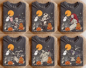 Nightmare Before Christmas Lock Shock Barrel Pumpkin T-shirt, Oogie's Boys Shirt, Jack Sally Oogie Boogie Bash 2026 Family Matching