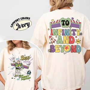 Retro Buzz Lightyear To Infinity And Beyond-shirt, Toy Story Space Ranger-T-shirt afbeelding 3