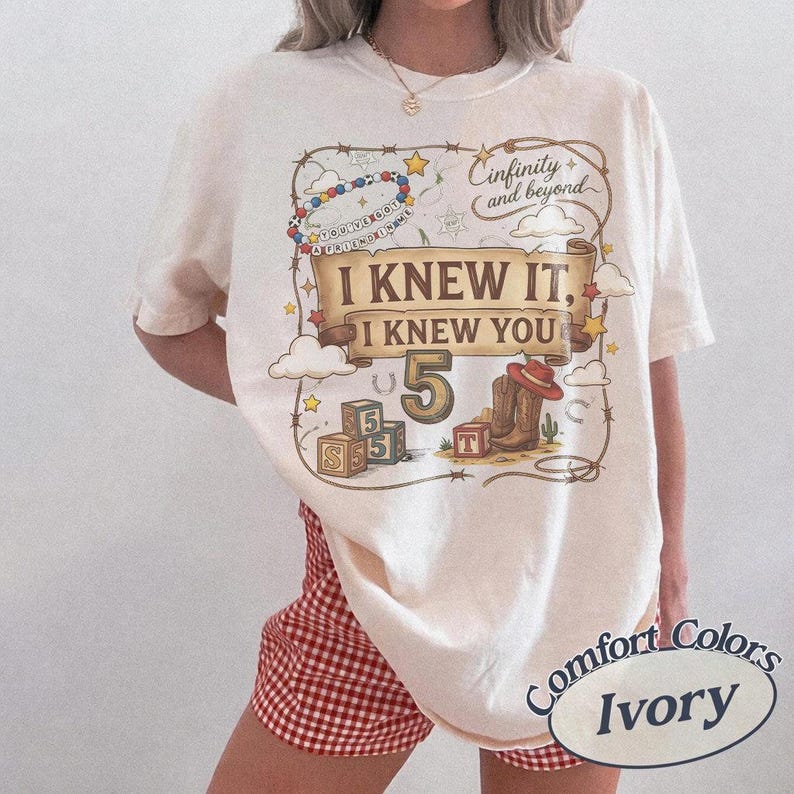 Vintage I Knew It I Knew You Shirt, TS and Toy Story 5 Friendship Shirt, Woody Buzz Lightyear Tee, Disneyland Toy Story Family Matching Tees image 1