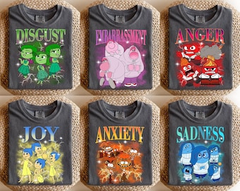Pixar Inside Out Characters Group T-shirt, Core Memory Day, Inside Out 2 Movie Tee