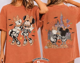Comfort Colors® Retro Minnie Daisy Halloween Shirt, Spooky Disney Besties, Trick Or Treat 2026 Tee, Disneyland Halloween Matching Trip Shirt