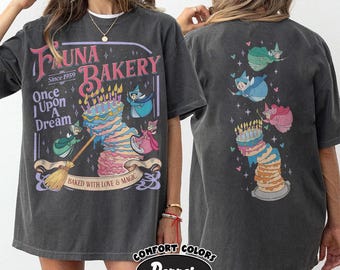 Fauna Bakery Comfort Color Shirt, Baked With Love and Magic Graphic Tee, Sleeping Princess Fairy Godmother Shirt, Theme Park Family Gift