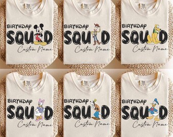 Retro Disney All Character Birthday Shirt, Disneyland Birthday Squad Shirt, Birthday Girl Birthday Boy Shirt, Magic Kingdom Birthday Tee