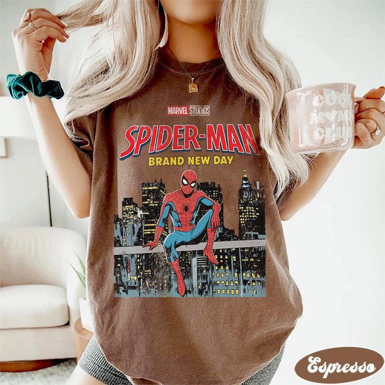 Retro 90's Spider Man Homage T-Shirt, Spider-Man Fan Tee Graphic T-Shirt, Retro Spiderman Comic Shirt, Marvel Avengers Spiderman Sweatshirt image 1