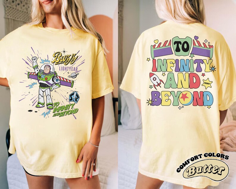Retro Buzz Lightyear To Infinity And Beyond-shirt, Toy Story Space Ranger-T-shirt afbeelding 5