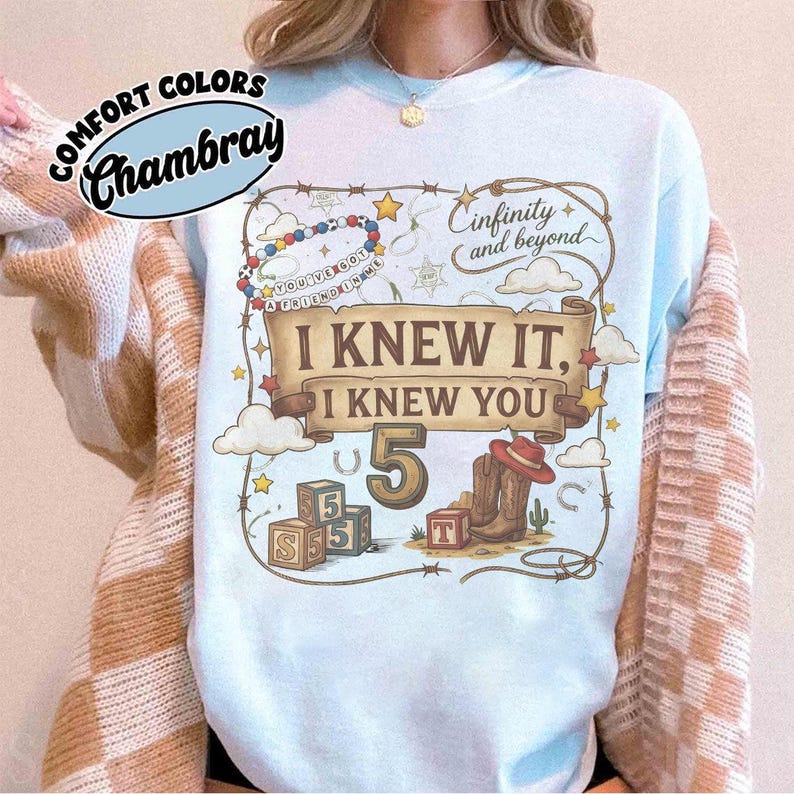 Vintage I Knew It I Knew You Shirt, TS and Toy Story 5 Friendship Shirt, Woody Buzz Lightyear Tee, Disneyland Toy Story Family Matching Tees image 6
