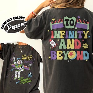 Retro Buzz Lightyear To Infinity And Beyond-shirt, Toy Story Space Ranger-T-shirt afbeelding 2