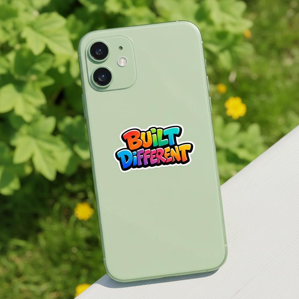 Built Different Sticker | Motivational Quote Sticker | Confidence Vinyl ...