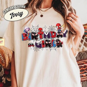 Custom Name Spidey & His Amazing Friends Birthday Shirt, Birthday Family Matching Tee, Ghost Spidey Birthday, Superhero Birthday Shirt immagine 3