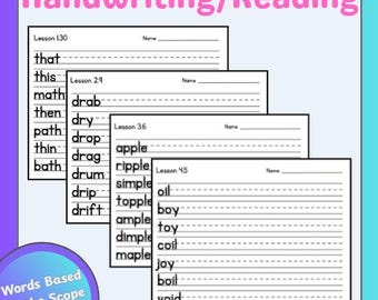 128 Reading & Handwriting Worksheets