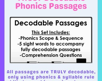 128 TRULY Decodable Phonics Passages