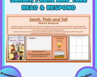 Sarah, Plain and Tall (Read & Respond Unit)