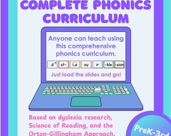 Complete PreK-3rd Grade Phonics Curriculum