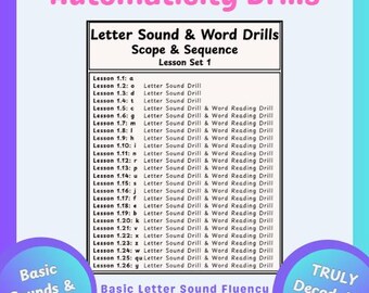 Automaticity Drills for Basic Sound & Common Digraph (Truly Decodable Word Drills)