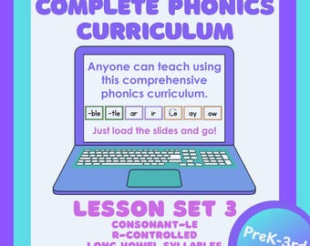 Phonics Series 3 (Consonant-le, R-controlled, Long Vowels & Syllables)