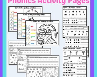 Basic Sound & Digraph Letter/Sound Identification and Blending Activity Pages