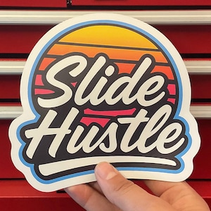 Officiellt "Slide Hustle" stansat klistermärke