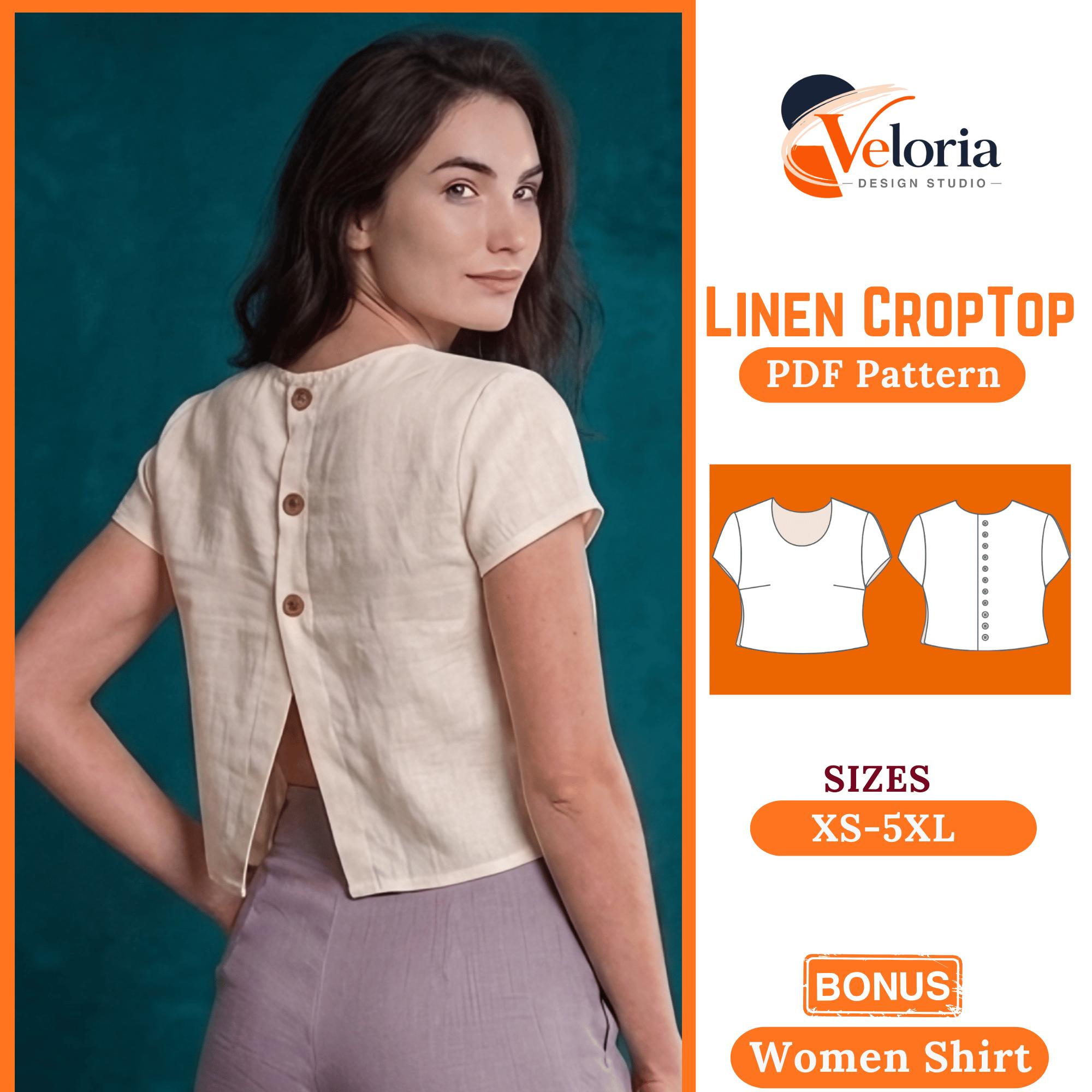Back Button Crop Top - Etsy