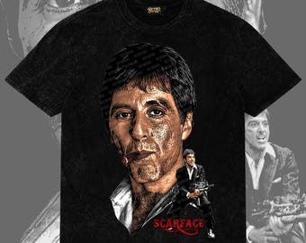 Scarface Big Head Comic PNG | Vintage Gangster Halftone Design (Digital Download)