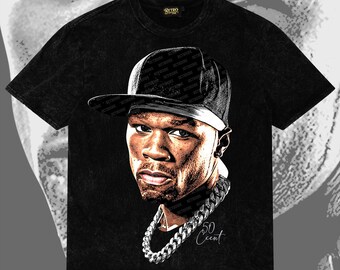 50 Cent Big Head PNG | Vintage Comic Hip Hop Artwork (Digital Download)